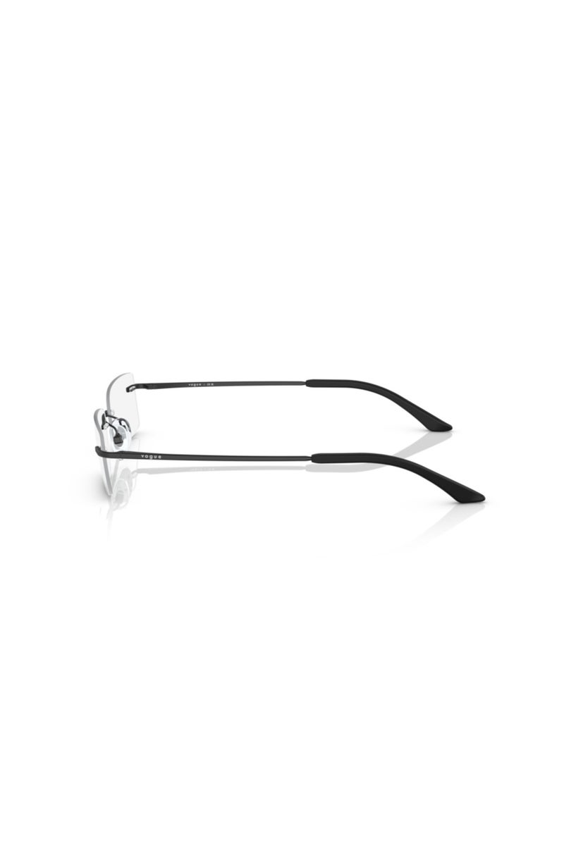 Vogue Men's Matte Black Cushion Frame Eyeglasses - Image 2